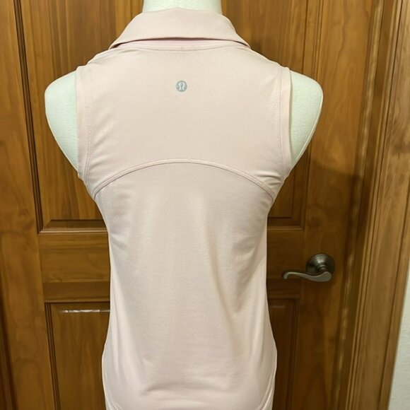 Like New Lululemon Size S Pink Sleeveless Polo - Picture 3 of 4